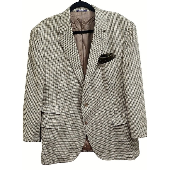 Ralph Lauren Purple Label Plaid Suit Jacket Size 49 R - Picture 2 of 16